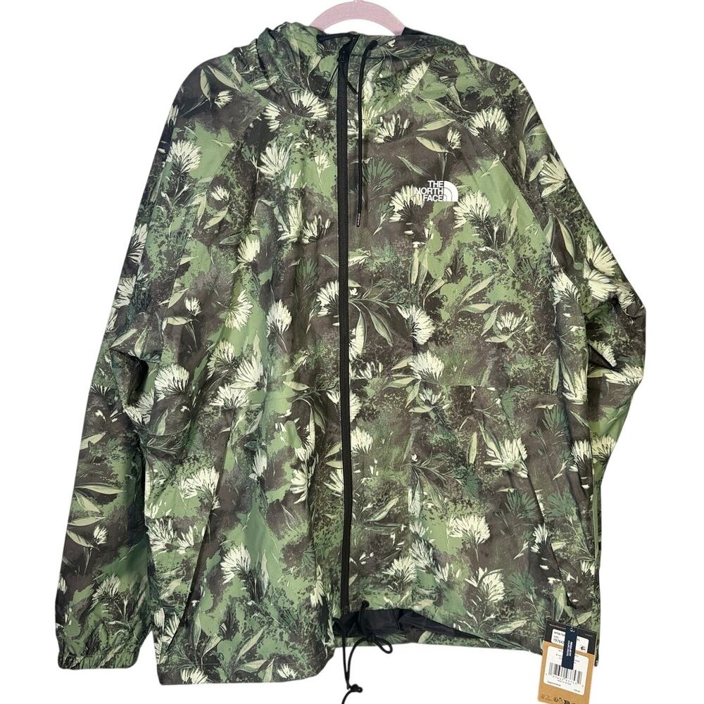 The North Face Men’s Antora Rain Hoodie Jacket Duck Green Print XXL NWT